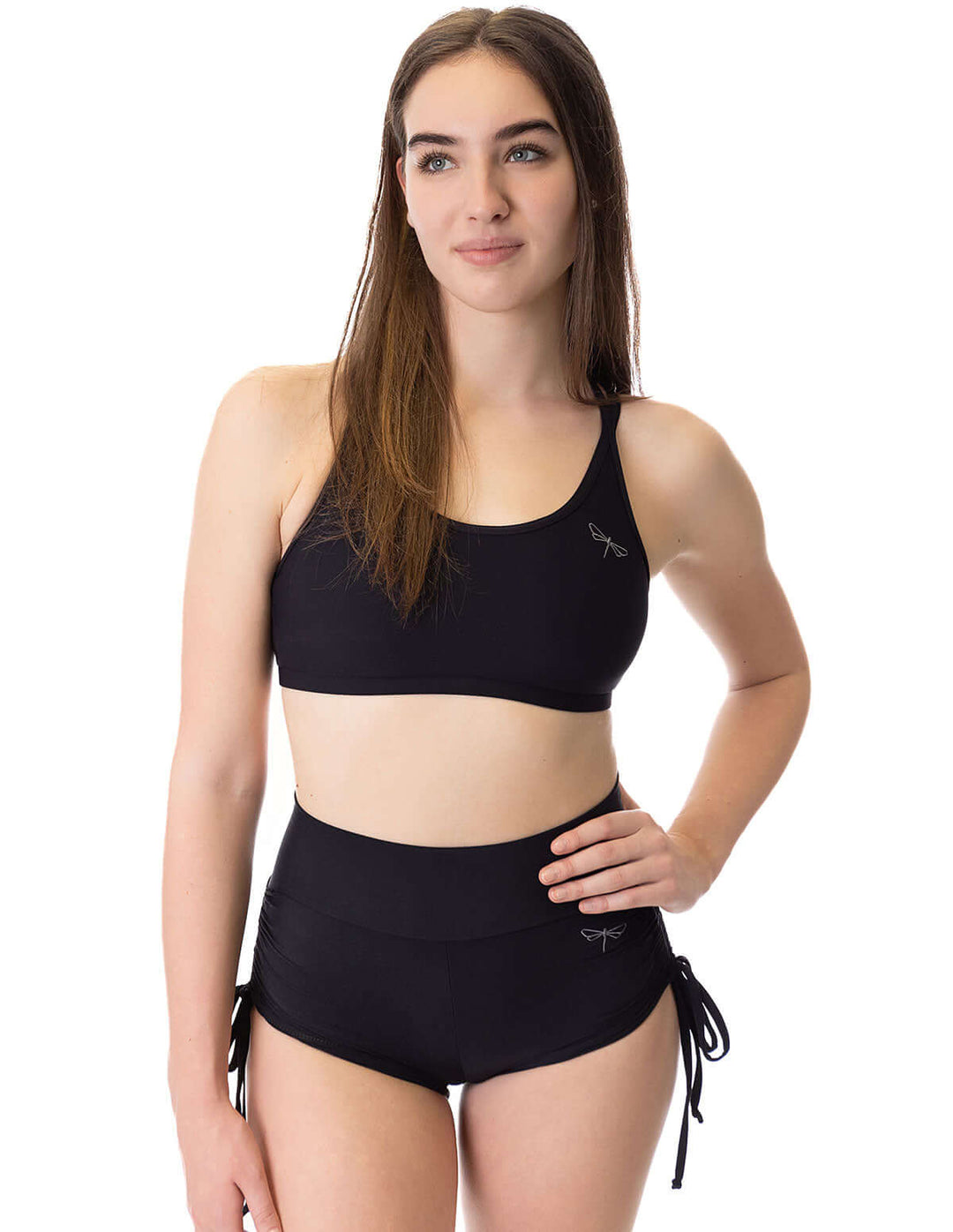 | Shorts | Color: burgundy | High Waist Drawstring Pole Shorts | Pole dance šortky se stahovacími šňůrkami | Short pole dance avec drawstrings