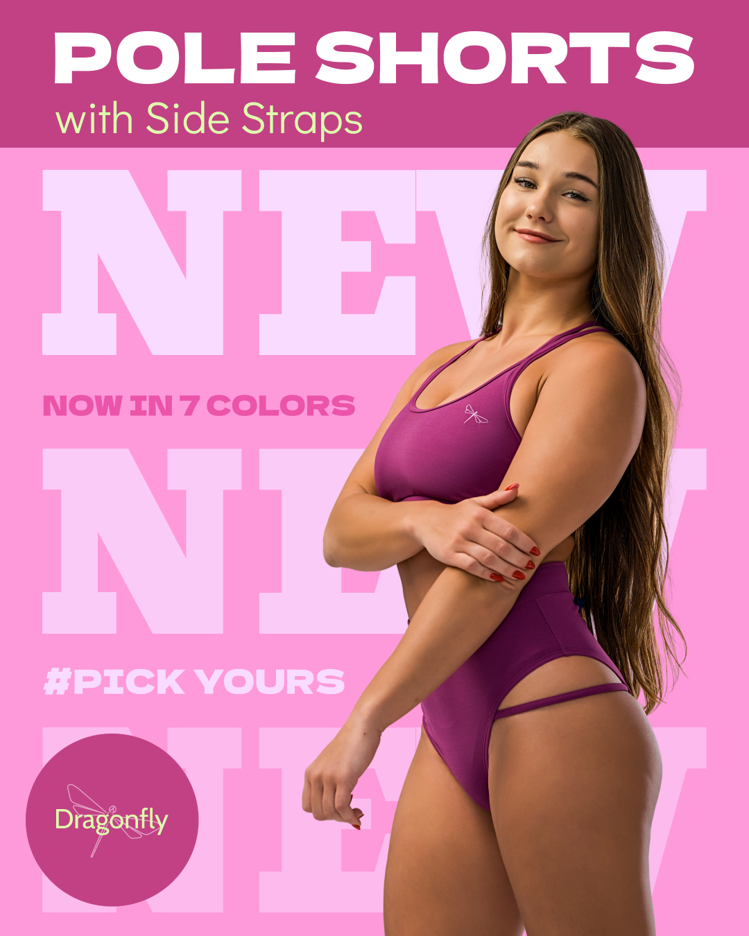 Pole dance šortky s pásky na bocích - Anna