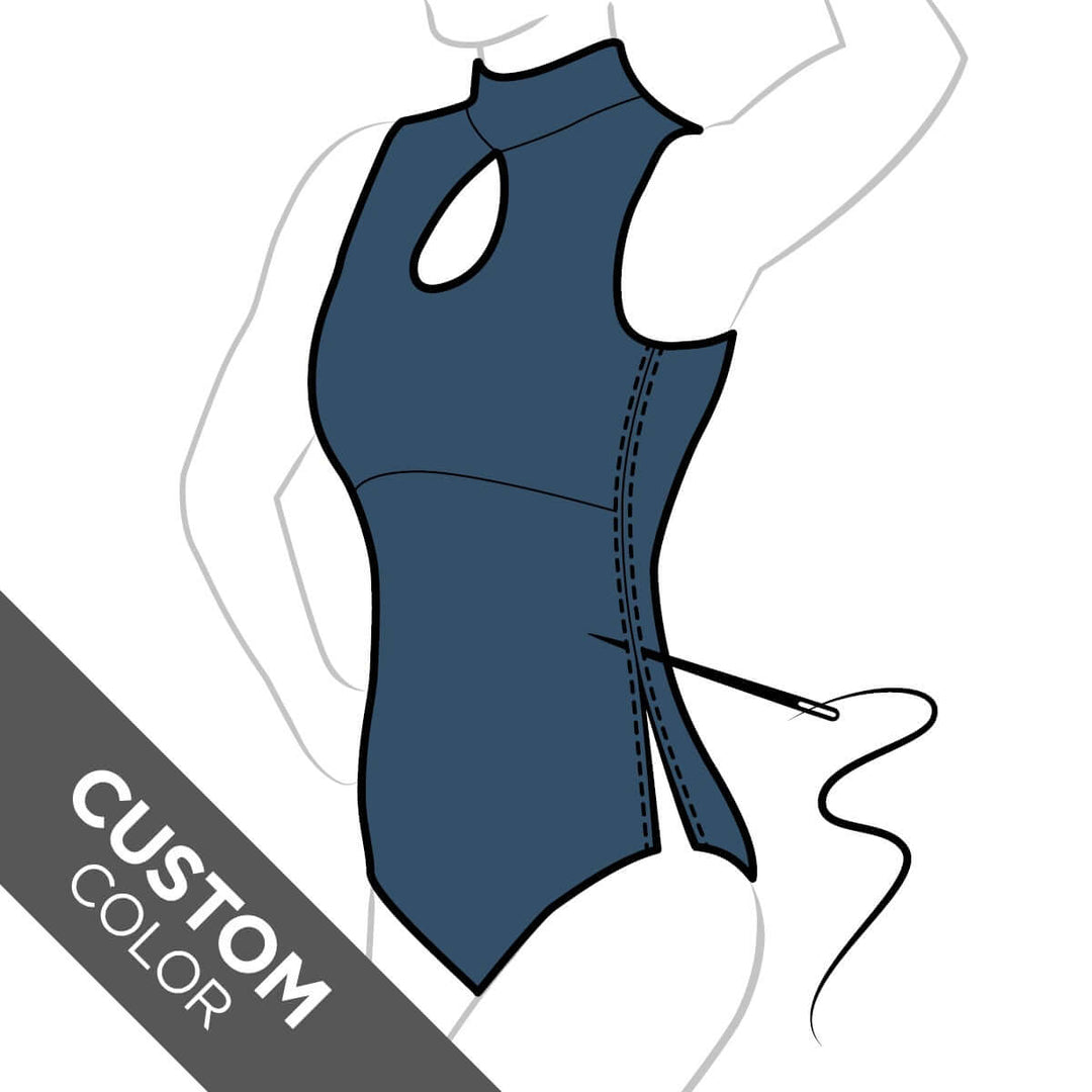 Custom leotard Daria | Leotard | Color: petrol | Leotard for gymnastics | Dragonfly Pole Dance Outfit and Bikram Yoga Unitard