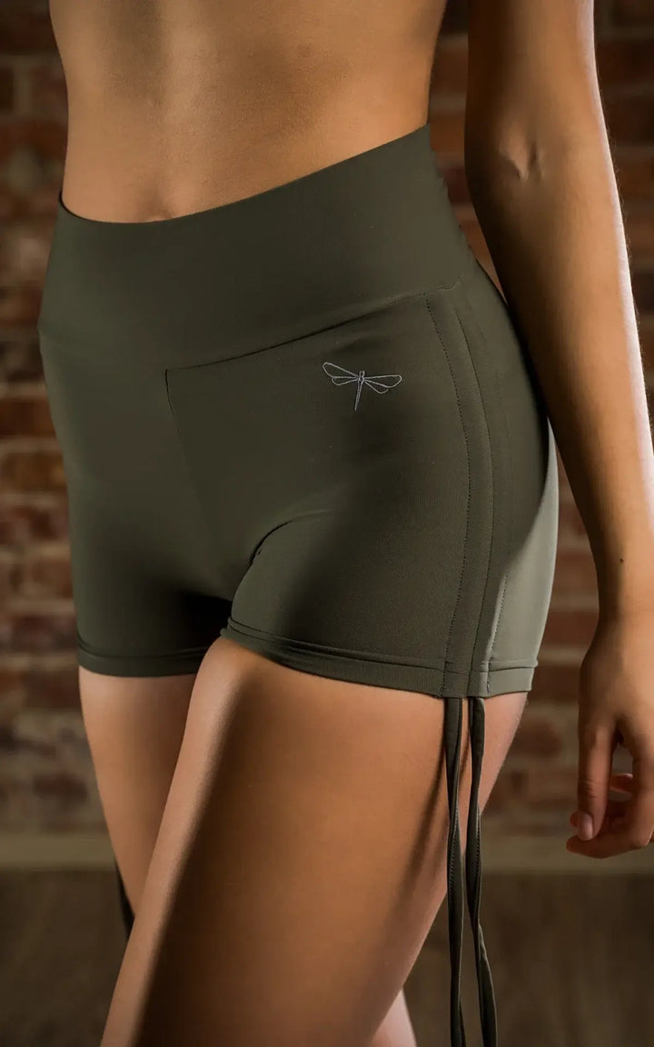 | Shorts | Color: burgundy | High Waist Drawstring Pole Shorts | Pole dance šortky se stahovacími šňůrkami | Short pole dance avec drawstrings