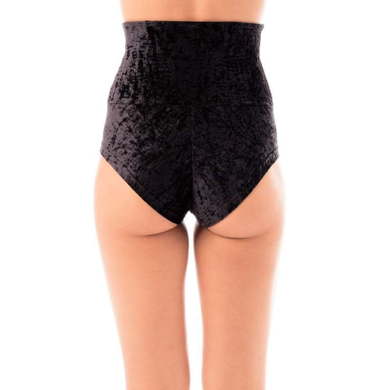 Short pole dance velours | High Waist Samt Pole Shorts | Color: emerald velvet | Pole Shorts | Dragonfly Pole Dance Clothing and Bikram Hot Yoga Wear