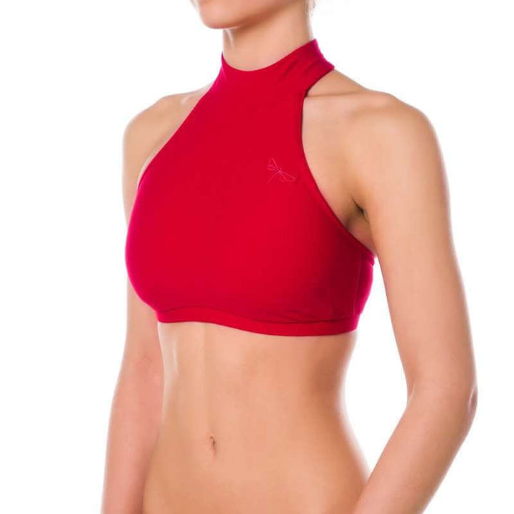 Halter sports bra Lisette | Halter Neck Sports Bra | Sports bra | Color: petrol | Women's sports bra | Dragonfly Pole Dance Clothes and Bikram Hot Yoga Outfit