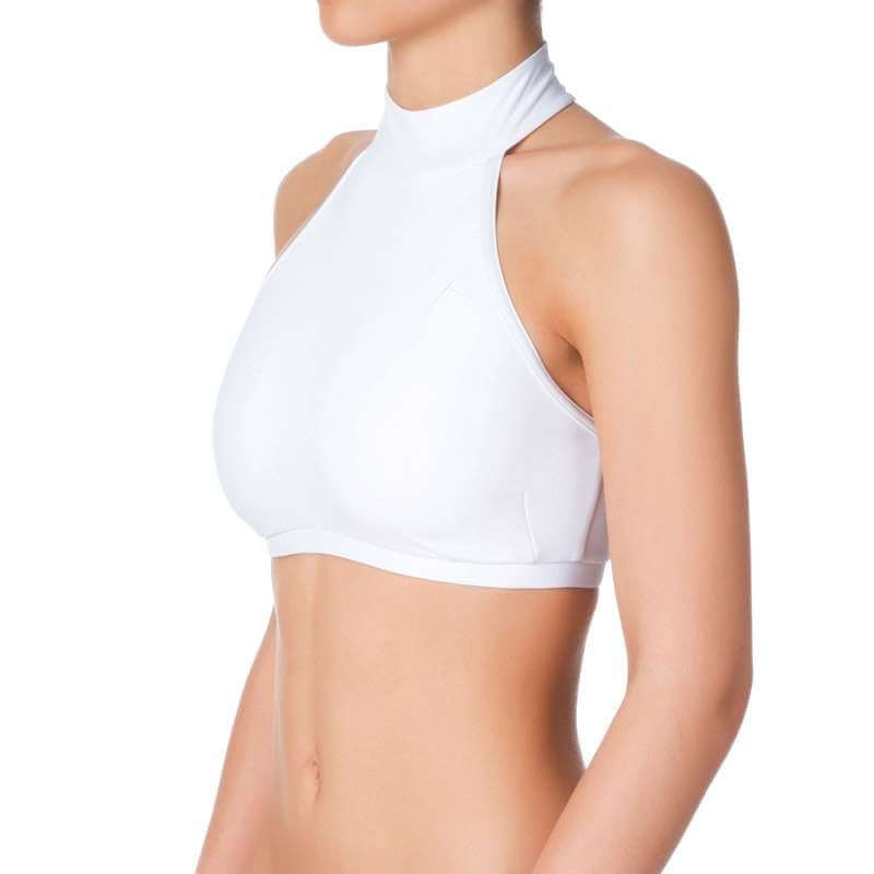 Halter sports bra Lisette | Halter Neck Sports bra | Color: petrol | Women's sports bra | Dragonfly Pole Dance Clothes and Bikram Hot Yoga Outfit