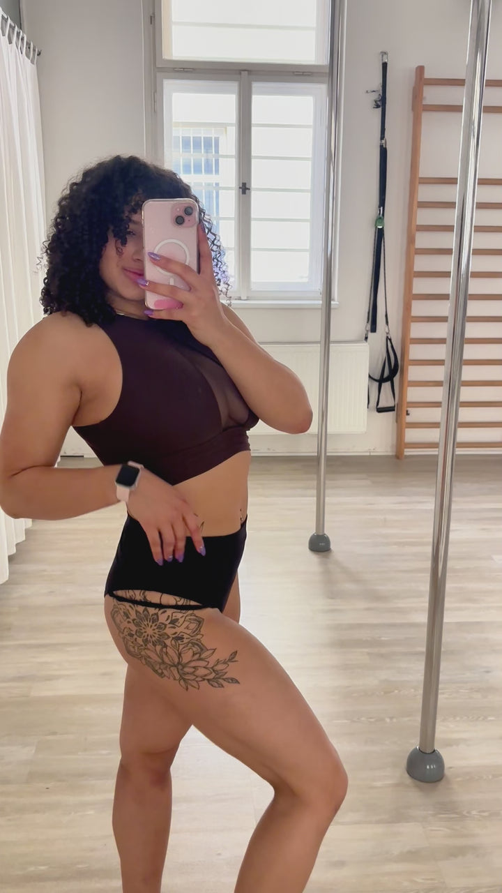Pole dance šortky s pásky na bocích - Anna