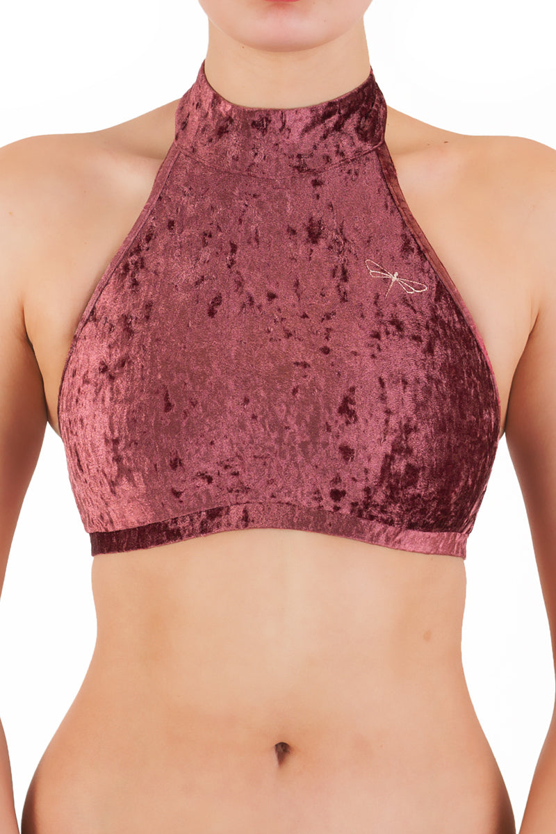 Lisette top velvet Sports bra Dragonfly XS amaranth velvet