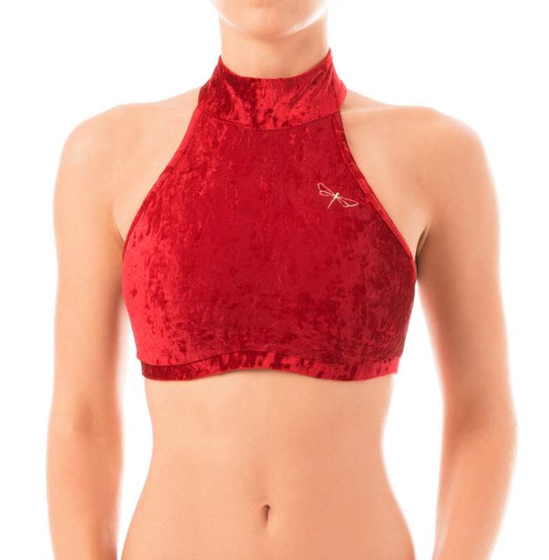 Lisette top velvet Sports bra Dragonfly XS red velvet